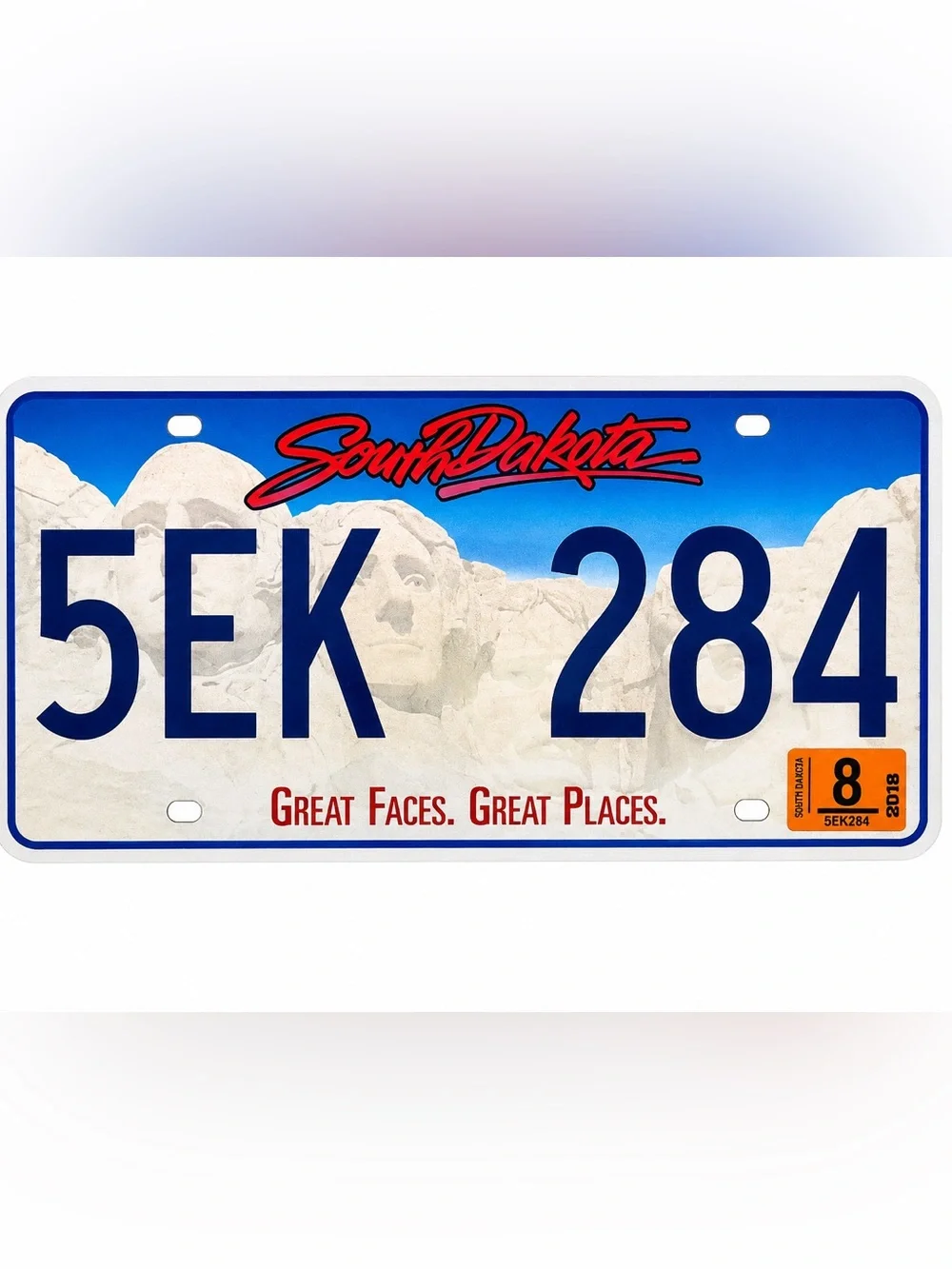 South Dakota Great Faces Great Places License Plate